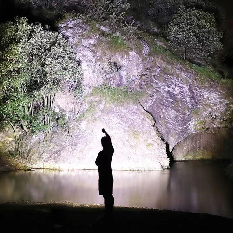 Description Picture 4 of itemLED Flashlights Tactical Torch Rechargeable Portable Spotlight Long-Range Camping Flashlight With Safety Hammer COB Sidelight